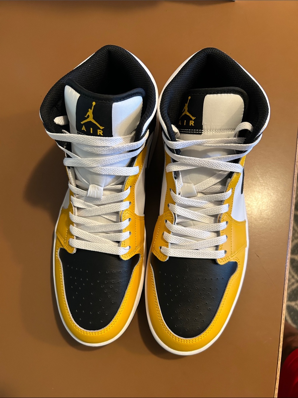 Jordan Men’s High-Top Sneakers in Black/Yellow/White